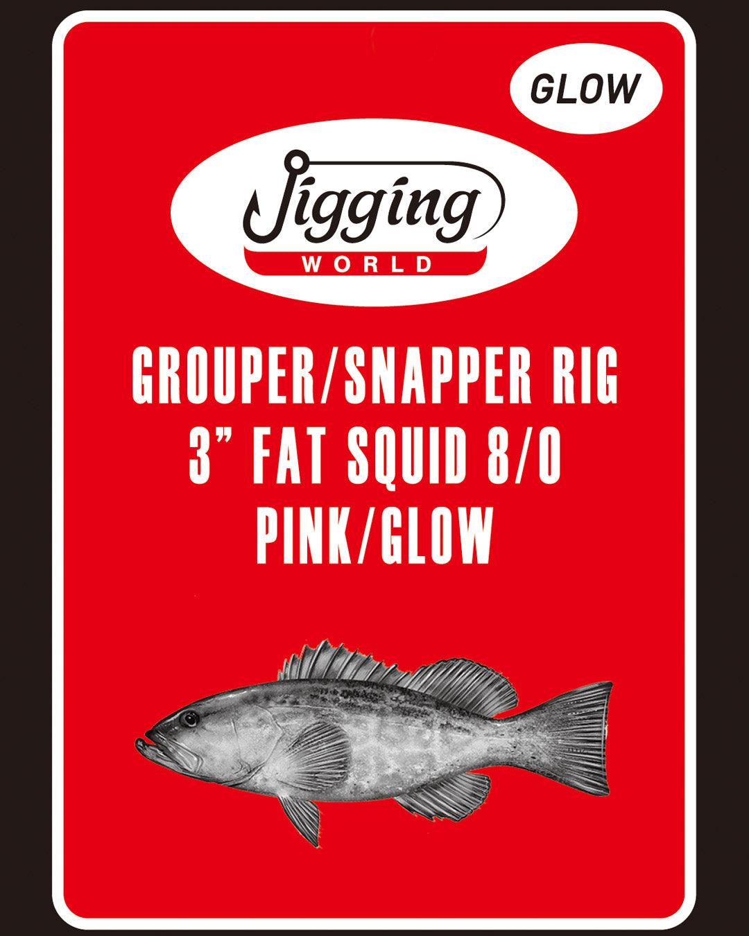 Jigging World Grouper/Snapper Hi-Lo 3" Fat Squid Teaser Rigs